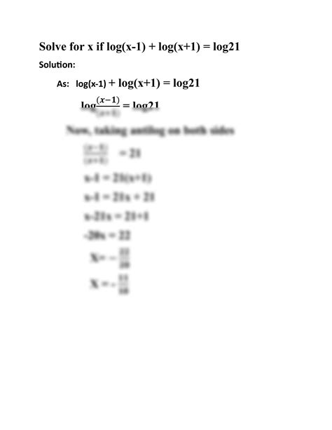 Solution Logarithm Functions Studypool