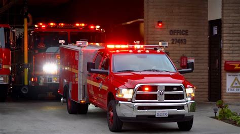 LAcoFD Engine Squad 106 Responding YouTube