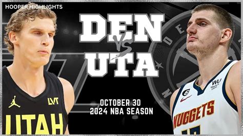 Denver Nuggets vs Utah Jazz Full Game Highlights | Oct 30 | 2024 NBA ...