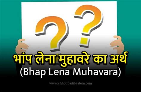 भांप लेना मुहावरे का अर्थ और वाक्य प्रयोग Bhap Lena Muhavara