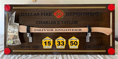 Plaque And Handle Is Fully Engraved On Dark Walnut Features 2 Inch