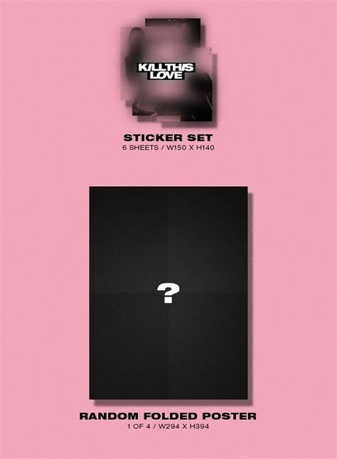 Buy Blackpink Kill This Love Pink Ver Folded Poster Store Gift