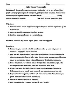 Topographic Maps Lab Activity Cookie Topography By KDema TpT