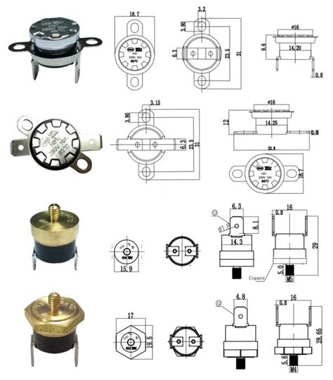 Auto Reset Ceramic Ksd Thermal Cutout Switch