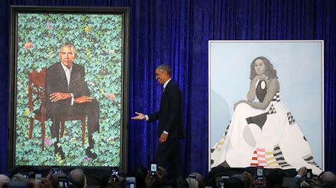 Presidential Portraits: Barack Obama, Michelle Obama Paintings Unveiled At National Portrait ...