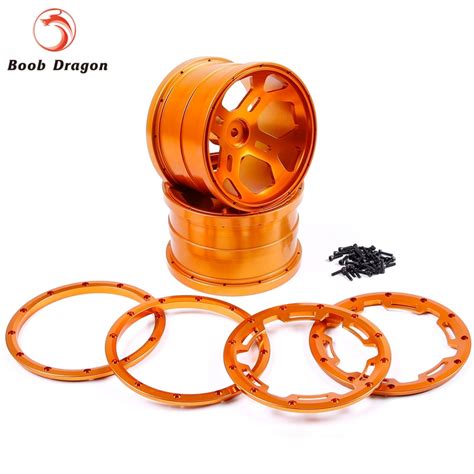 Monster Truck Cnc Metal Wheels Hub With Alloy Beadlocks Set For Fg