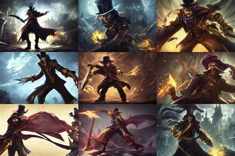 Splash Art Of Twisted Fate From League Of Legends By Stable Diffusion