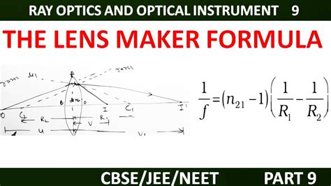 Lens Maker Formula Class 12 Derivations Youtube