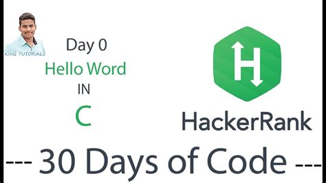 Hello World In Hacker Rank In C Language Days Of Code Solution With