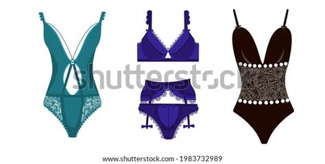 Collection Elegant Lingerie Sexy Lingerie Set Stock Vector Royalty Free Shutterstock