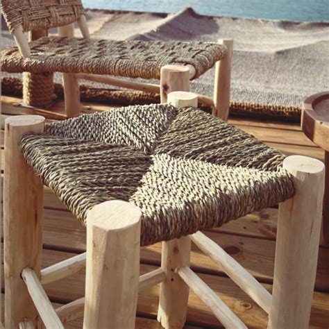 Tabouret Bois Naturel Et Dom Style Marocain Et Boh Me Tabouret Deco