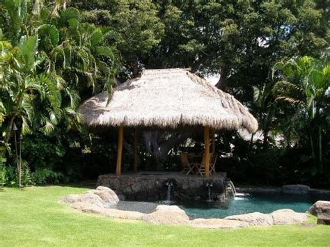 Hawaiian Grass Shack Grass Shack Patio Umbrella Outdoor Structures Outdoor Decor