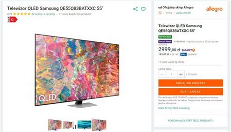 Ekstra promocja telewizor Samsung QLED z FALD za mniej niż 3000 zł