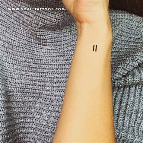 Equal Sign Temporary Tattoo (Set of 3) – Small Tattoos