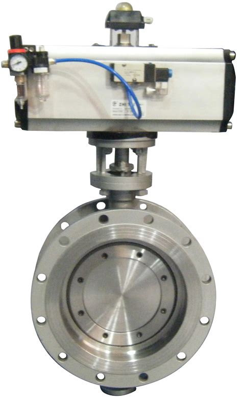 D W P Stainless Steel Flange Pneumatic Butterfly Valve At A