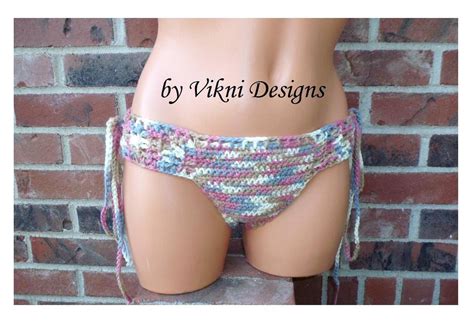 Rosy Cheeky Crochet Brazilian Bikini Bottom By Vikni Designs