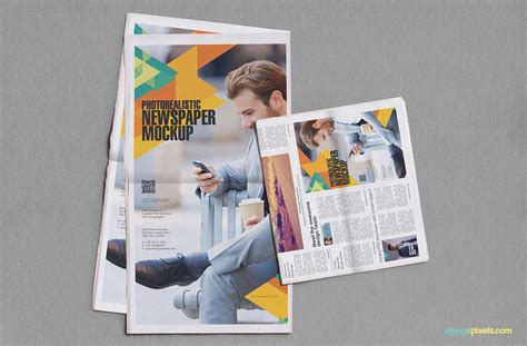 Free Beautiful Newspaper Ad PSD Mockup ZippyPixels