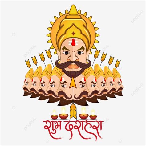 Shubh Dussehra Happy Dussehra Ravan With Ten Heads Dussehra Festival