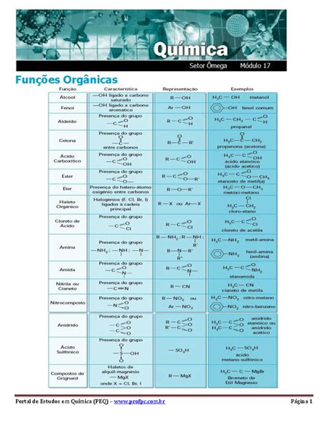 Exercícios Sobre Funções Orgânicas - 8