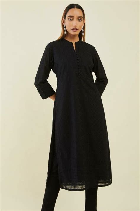 Buy Soch Women Black Embroidered Single Kurta S Online At Best Prices