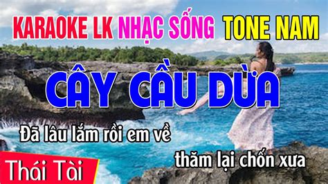 Karaoke Liên Khúc Cha Cha Nhạc Sống Dân Ca Quê Hương Tone Nam