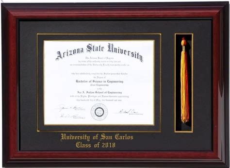 Diploma Frame With Tassel B Etsy