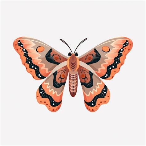 Una Mariposa Con Un Patr N De Colores Negro Y Naranja Foto Premium