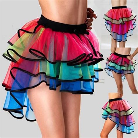 Women Lady Fashion Colorful Mini Skirt Halloween Costume Clubwear