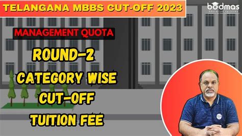 Telangana Management Quota MBBS Round 2 Cut Off Mbbsintelangana