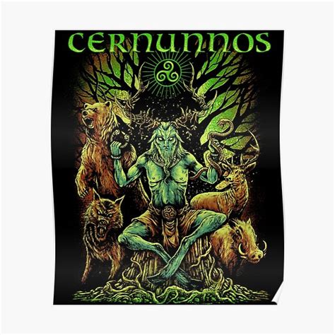 Celtic Cernunnos Pagan Mythology God Irish Scottish Wicca Poster For