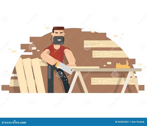 Joiner for bench stock vector. Illustration of equipment - 83429287