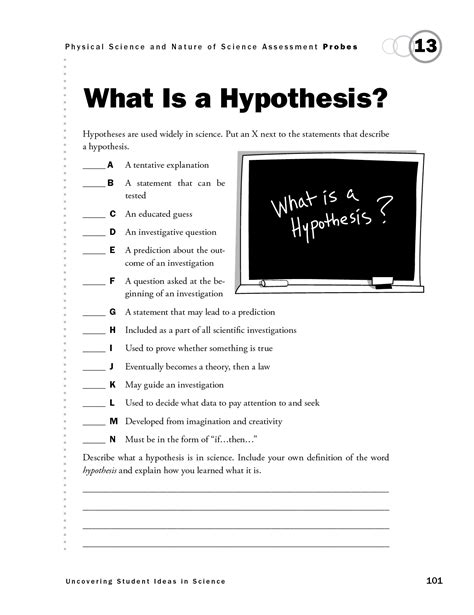 What Is a Hypothesis? | NSTA - Worksheets Library