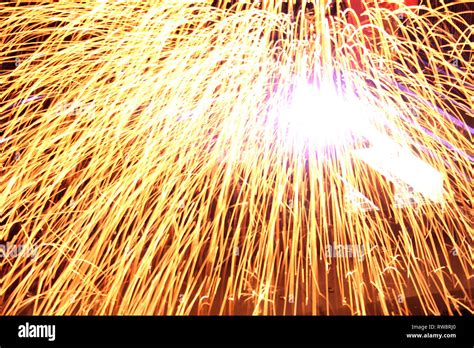 Welding Sparks Background Stock Photo - Alamy