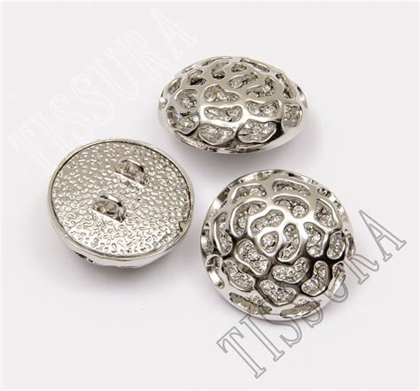 Rhinestone Buttons Round Women Buttons From France By Modapierre SKU