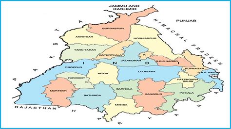 Districts Tahsilmandal And Villages In Punjab Gazeis