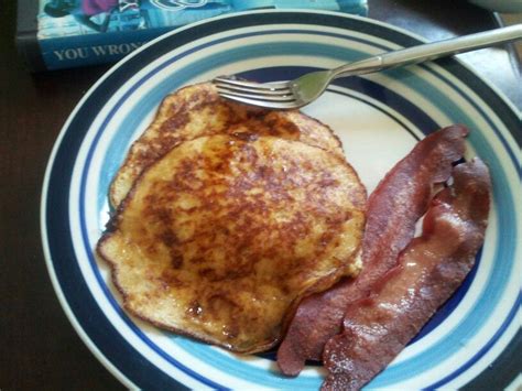 Delicious Banana And Egg Pancakes With Turkey Bacon