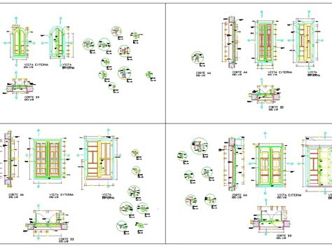 Aberturas De Madera Autocad En Dwg Kb Librer A Cad