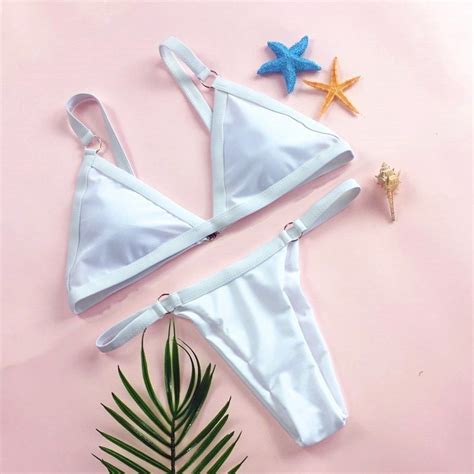 Durchsichtig Mesh Micro Bikini Set Frauen Brazilian Sheer Bikinis Sex Schwimmen Dessous Bademode