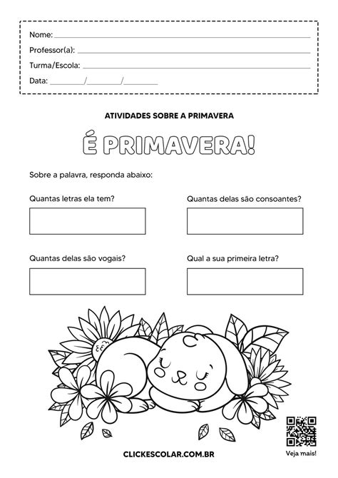 Atividade Da Primavera Educação Infantil - 5