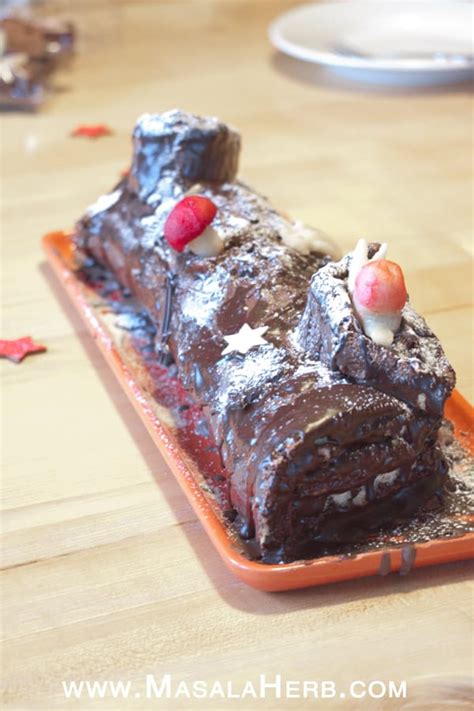 Easy Yule Log Recipe Christmas Bûche de Noël Cake French