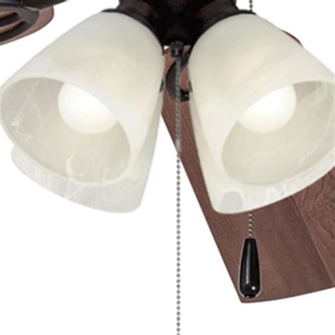 Harbor Breeze 4-Light Matte Black Incandescent Ceiling Fan Light Kit in ...