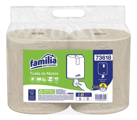 Toalla Manos Flujo Central Natural Hoja Doble 2 Rollosx100m MercadoLibre