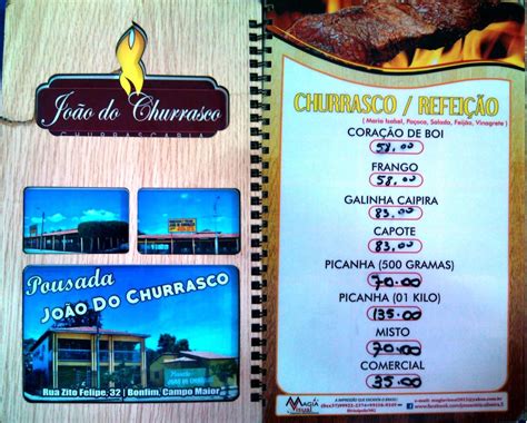 Menu Em Jo O Do Churrasco Restaurante Campo Maior