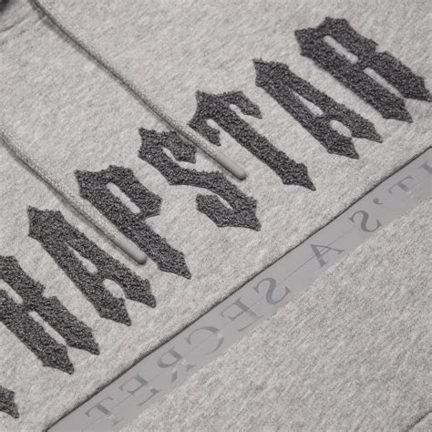 Trapstar Chenille Decoded Hooded Tracksuit Grey Ziplocker