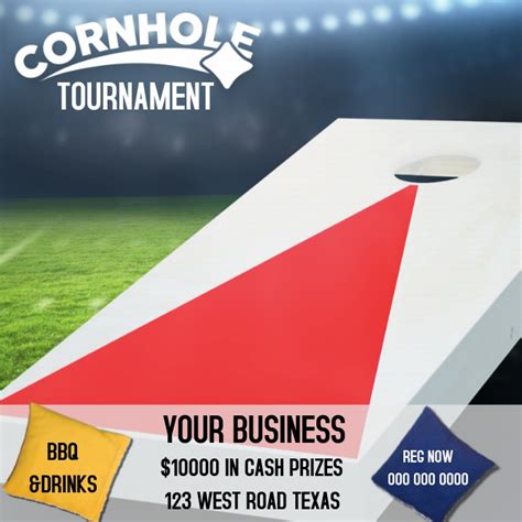 Cornhole Tournament Event Flyer Template Postermywall