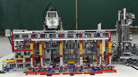 Lego Assembly Line Constructed From Seven Ev3 Youtube