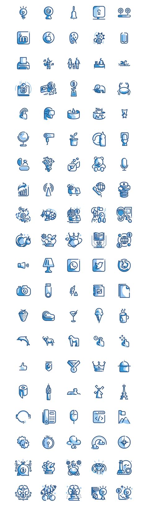 100 Duo Tone Icons Pack SVG AI EPS Iconjar Bypeople