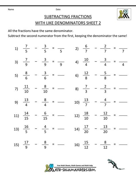 Pin By Jennifer Quant On Fractions Math Fractions Worksheets Math