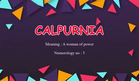 Calpurnia Name Meaning