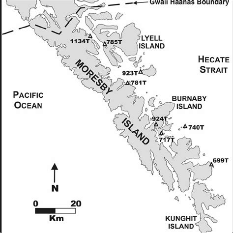 Road Map Of Haida Gwaii